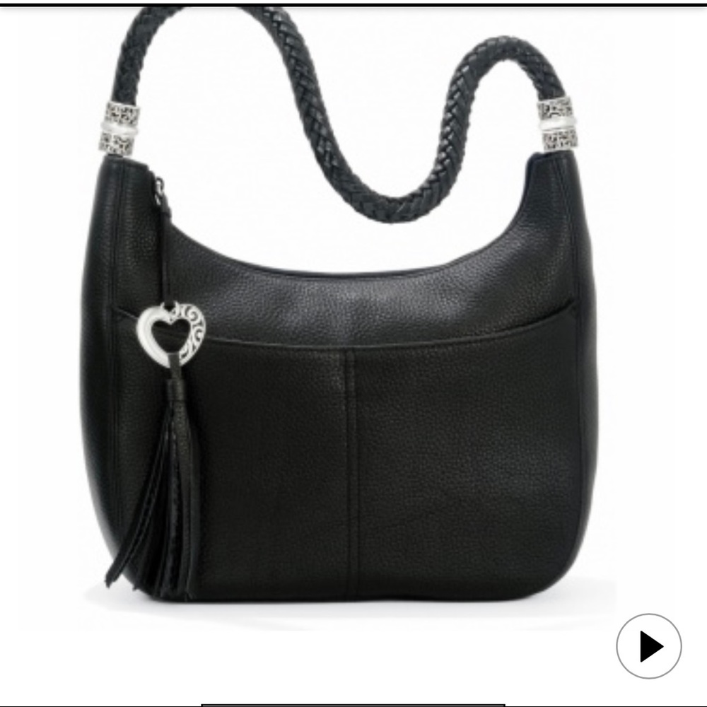 Brighton zip top Leather Hobo Bag